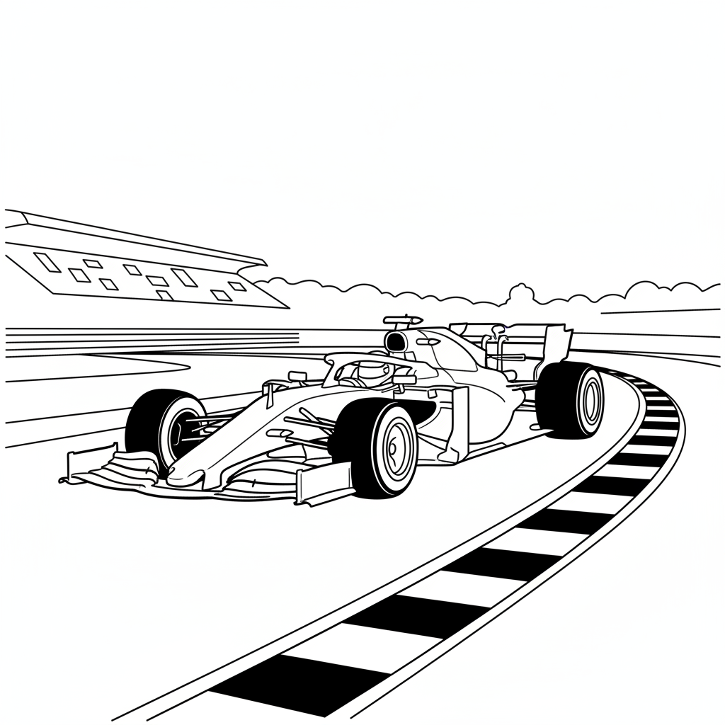 Ein Formel-1 Rennwagen auf der Strecke